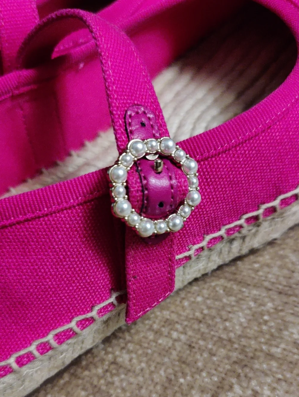 J. Crew pink Espadrille Mary Jane flats Size 8